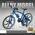 thumbnail image 3 of 1:8 Simulation Mountain Bike Flat Head Alloy Sliding Steering Bicycle Model Ornaments For Collection Home Decoration blue, 3 of 4