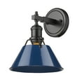thumbnail image 3 of Yep by Golden Lighting Orwell 1-light Vanity in Matte Black and Navy Blue shade, 3 of 3