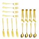 thumbnail image 1 of Juego de cuchillos para untar mantequilla y queso, 16 piezas, accesorios para charcutería, pinzas para servir de acero inoxidable (doradas), 1 of 4