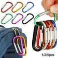 thumbnail image 4 of New Outdoor Sports Safety Multicolor Aluminium Alloy Carabiner Buckle Keychain Climbing Button Camping Hiking Hook RED 2PCS, 4 of 8