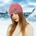 thumbnail image 4 of Herrnalise Women's round bead accessories hat woolen hat knitted hat bohemian toe cap, 4 of 5