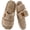 Khaki, variant on Slippers for Women Fuzzy Plush Open Toe Cozy Warm Indoor Non-Slip House Shoes