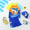 thumbnail image 3 of Gelikeya Boys Swim Suit Size 6-7 Swimwear Sets Bathing Suit Short/Long Sleeve Bathing Suits for Boys (Child, X05 Multicolour, 6-7 Years), 3 of 7