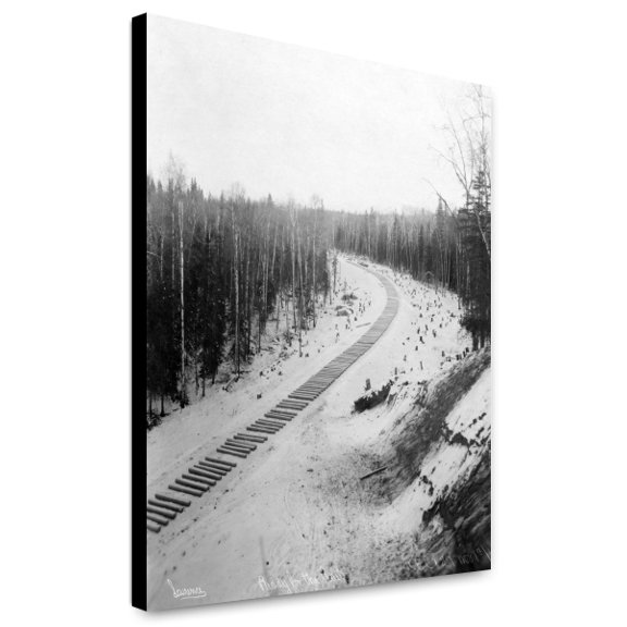 Canvas Print: Railroad Ties Layed Ready For Rails, 1915