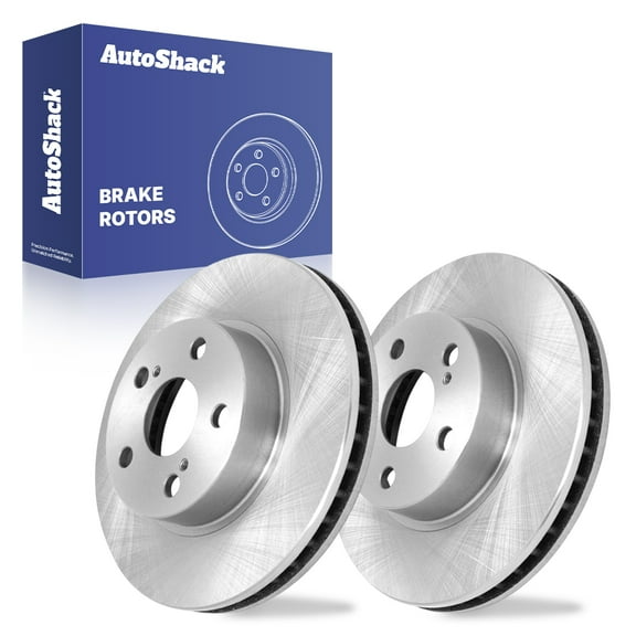AutoShack Front Vented Brake Rotors 2-PC Set Replacement for 2004-2009 Toyota Prius 10.04" (255 mm)