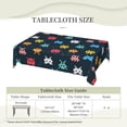 thumbnail image 4 of DouZhe Rectangular Tablecloth, Cartoon Aliens Game Monsters Table Cloth for Kitchen Dinning Tabletop, 72" x 54" Waterproof Polyester Table Cover, 4 of 8