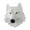 White Wolf, variant on Wall Sculpture Mounted Ornament Statue decor for art for Bear Head20x9.5x23cm