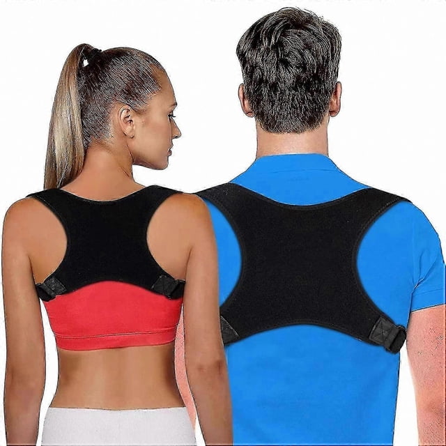 Adjustable Posture Support for Neck, Shoulder, and Upper Back Pain Relief - Unisex Back Brace Trainer and Straightener Solution