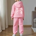 thumbnail image 5 of MEZZALL Girls Winter Outfits Sets Fuzzy Hoodie Joggers Sweatshirt Tops Hoodie Trousers Pants Comfy Casual Two Piece Bowknot Print Classic Long Sleeve Clothing Sets, 5 of 6