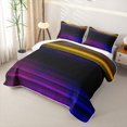 thumbnail image 3 of Erosebridal Purple Gradient Lines Bed Spread Queen for Boys Men, Fashion Streak Print Queen Coverlet Set, 3-Piece, 3 of 7