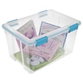thumbnail image 3 of Sterilite 54-Qt Clear Plastic Stackable Storage Bin with Latch Lid, 4 Pack", 3 of 13