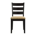 thumbnail image 4 of Weston Home Lexington Ladder Back Wood Dining Chair, Set of 2, Beige and Black, 4 of 6