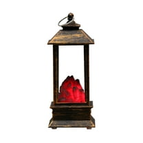 Halloween Charcoal Fireplace Lamp, Holiday Tabletop Living Room Decoration Props Ornaments, Gothic Medieval Style Lamps
