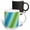 Multicolor, variant on 3drose, Lime to Turquoise Stripes, 15oz Mug