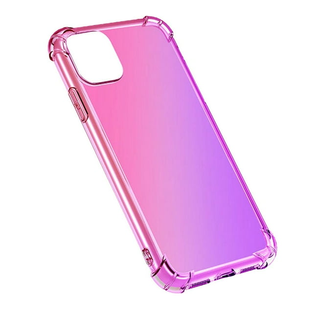 Tapa Teléfono Funda Silicona - Case Repuesto / Nuevo,Protección Cámara Mejorada, Delgado y Liviano - Rosa / morado - para 11 Sunnimix Cubierta del teléfono a prueba de golpes