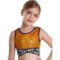 thumbnail image 3 of Miutii Kids Girls Dance Clothing Set Hip Hop Modern Jazz Performance Costume 3 Pieces Active Outfit Tracksuit Gold 10, 3 of 5