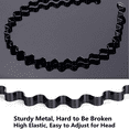 thumbnail image 2 of Metal Hair Band for Men Women's Headband, Unisex Spring Sports Headbands Accessories Simple Elastic Non Slip Bandeau Outdoor,shape3, 2 of 5