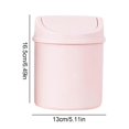 thumbnail image 4 of LAICAIW Desktop Mini Trash Can, Desk Bin with Lid, Countertop Trash Can, Portable Small Dustbin, Mini Desktop Trash Bin, Small Trash Can with Lid, Modern Desk Waste Bin for Bathroom Vanity, Desktop,, 4 of 7