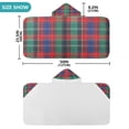 thumbnail image 4 of Yayeee Kids Hooded Towel with Hand Pockets Beach Soft Absorbent Bath Wrap 50 x 23.5 inch, Red Green Pattern, 4 of 5