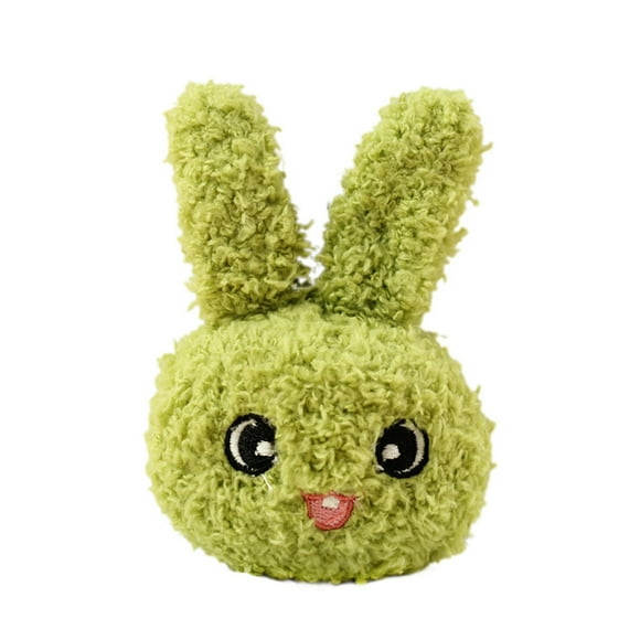 Visland Plush Rabbit Pendant with Hanging Rope Soft Bunny Head Plushies Ornament Multi-use Keychain Car Backpack Decor Stuffed Doll Toy Girl Gift