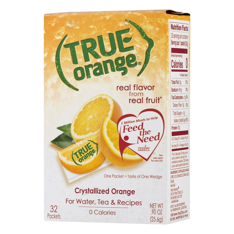 True Orange, Drink Mix, 0.9 Oz, Orange, 32 Packets - Walmart.com
