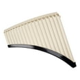 thumbnail image 2 of MERIGLARE Pan Pipe Instrument Key of Musical Instrument, Woodwind Instrument, Sliding Mouth Blowing Pan Pipe for Instrument Builder 18 Pipes beige, 2 of 8