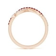 thumbnail image 2 of ANGARA Natural Encrusted Ruby and Diamond Infinity Knot Ring in 14K Rose Gold for Women (Size-1.3mm) | July Birthstone, Birthday, Anniversary, Jewelry Gift for Women | Natural Ruby Ring, 2 of 7