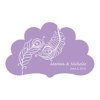 Weddingstar 1049-18-c04 Perfect Peacock Large Cling- Lavender