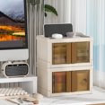 thumbnail image 2 of Sundries Storage Box Double Door Foldable with Phone Stand Desktop Sundries Office Storage Container Household Products, 2 of 5