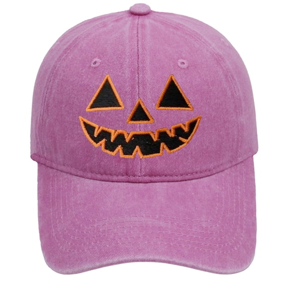Womens Baseball Caps Fashion Halloween Baseball Cap, Funny Embroidered Pumpkin Face Hat Unisex Outdoor Sun Hats For Women