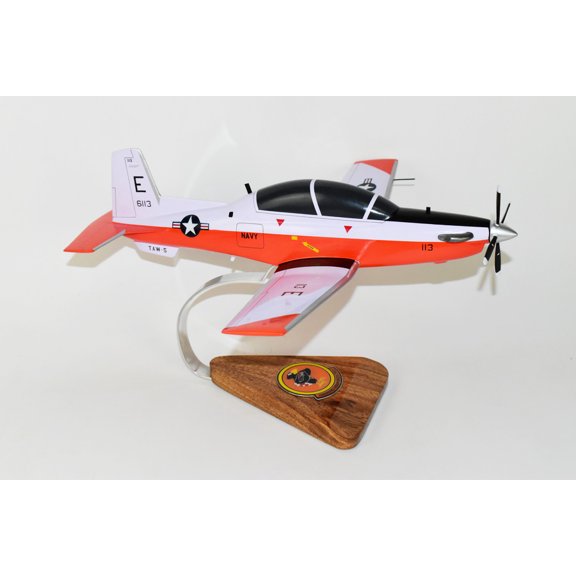 Beechcraft® T-6 Texan II, VT-2 Doerbirds (Navy), 16" Mahogany Scale Model