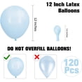 thumbnail image 2 of Pastel Balloons Birthday Balloon Arch Kit Blue Balloons 120pcs, 2 of 7