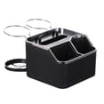 thumbnail image 3 of Car Armrest Storage Box Tissue Storage Box Drink Cup Holder Universal Versatile Console Armrest Organizer for Cellphones Water Cup Black, 3 of 5