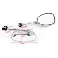 thumbnail image 4 of Motocycle Rear View Mirrors For Yamaha V-MAX XJR1200 MT-03 FZ6 04-09 XV950 Chrome, 4 of 5