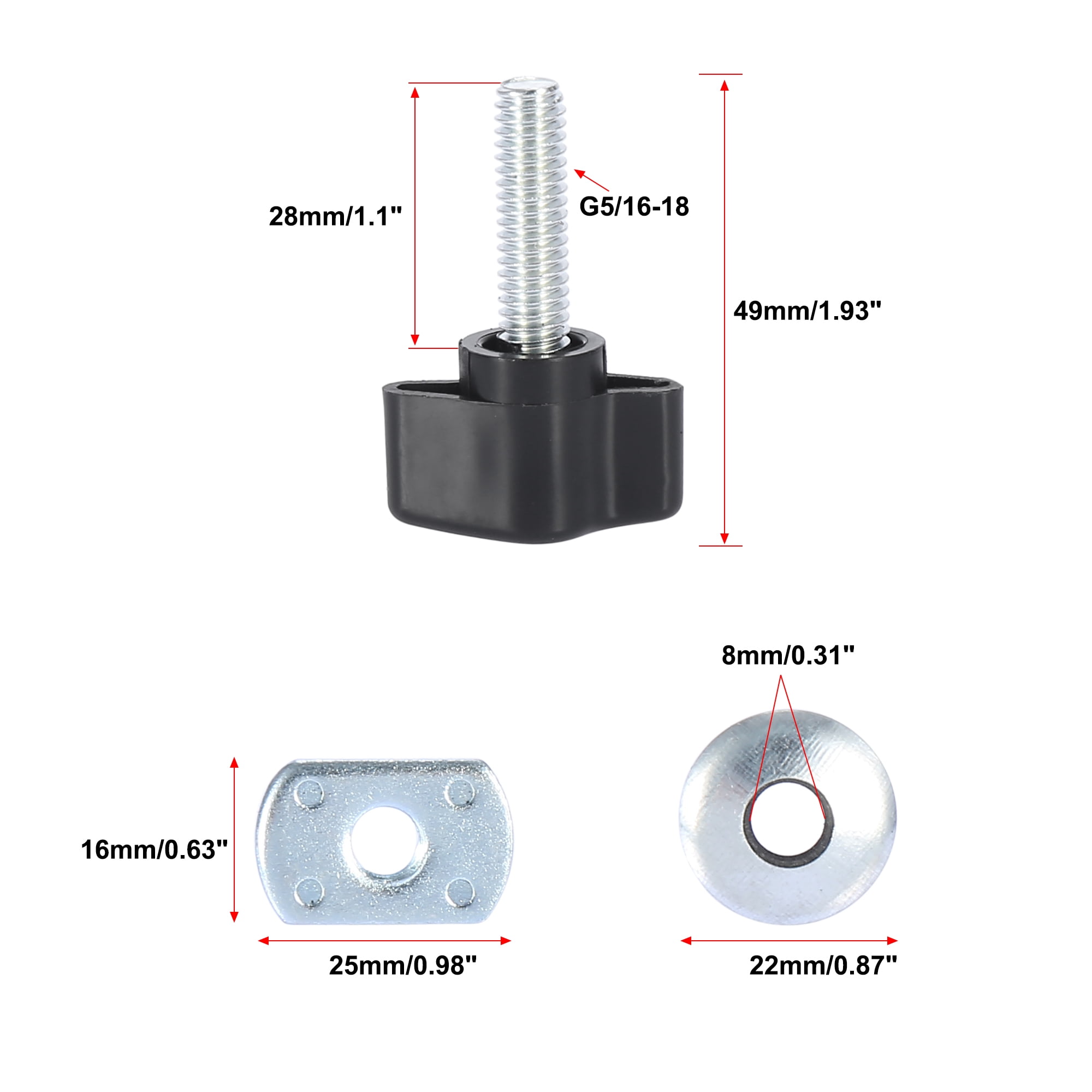 Unique Bargains Hardtop Quick Removal Bolts Screws Nuts Kit for Jeep Wrangler YJ TJ JK JL
