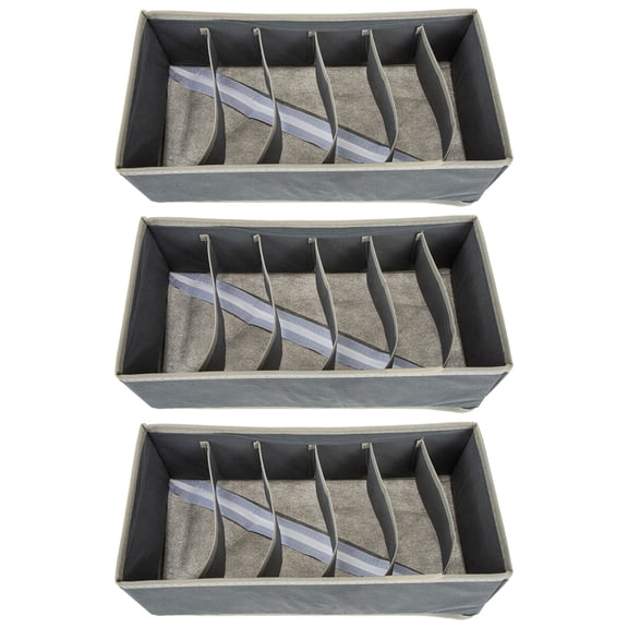 3 Pcs Bra Storage Box Clothes Drawers Compartment Organizer Container for Underwear Finishing Holder Dividers Travel