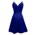 thumbnail image 4 of HJYCHN Women's V-Neck Spaghetti Strap Ruched Bodycon Dress for Evening Party and Night Club Outfits Dress Blue L, 4 of 4