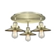 thumbnail image 3 of Innovations Lighting  Ballston Urban - 3 Light 20" Flush Mount - 2"H Shade Black Antique Brass/Matte Black, 3 of 5
