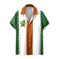 thumbnail image 2 of cllios Hawaiian Shirt Funny St Patricks Day Beach Tshirts Lucky Green Shamrock Print Short Sleeve Bowling T Shirt Casual Button Down Party Tops, 2 of 5