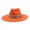 Orange, variant on 10cm Big Wide Brim Boho Western Hat for Women and Men Embroidery Felt Rancher Fedora Hat