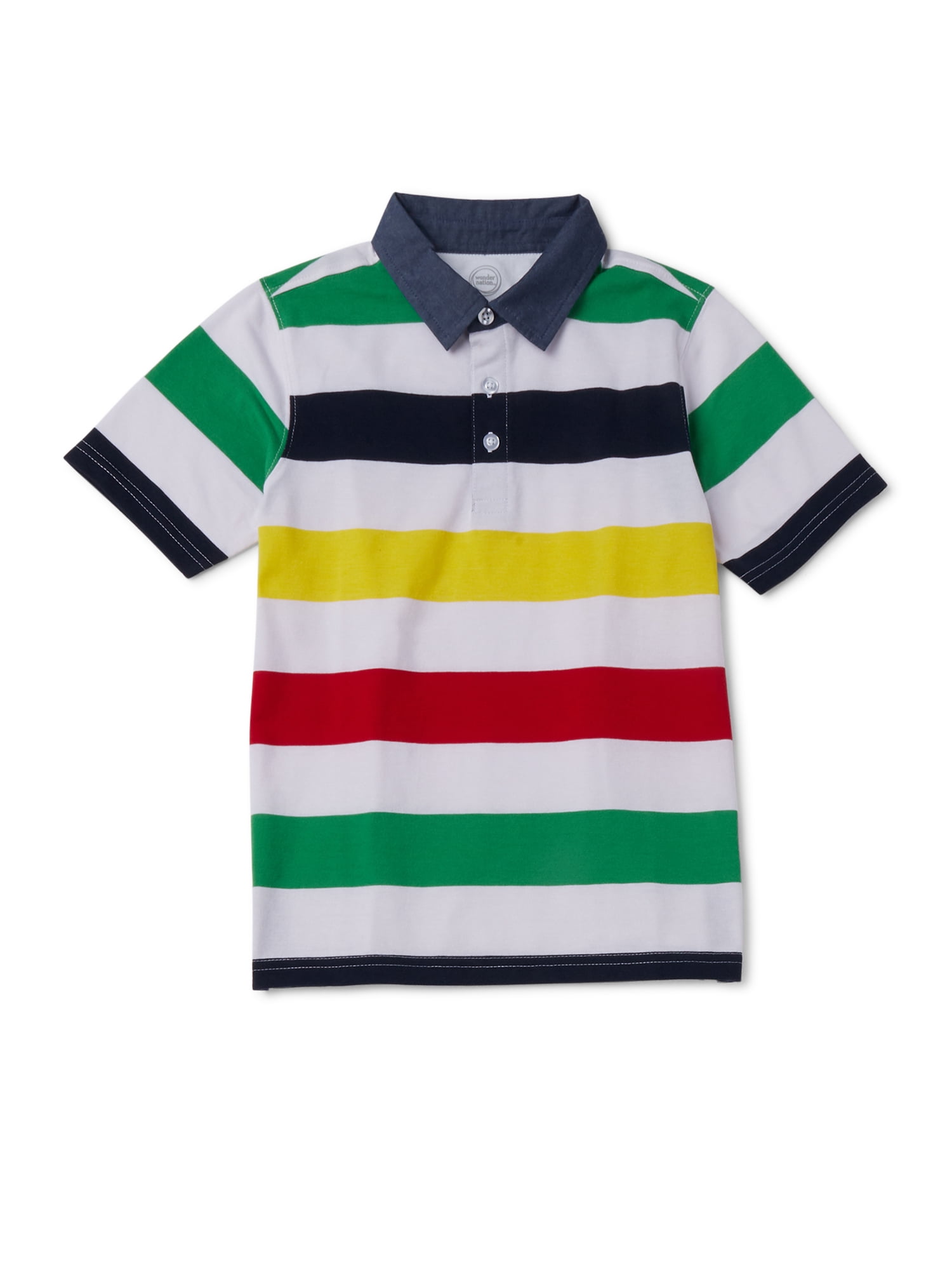 Wonder Nation - Wonder Nation Boys Striped Short Sleeve Polo Shirt ...