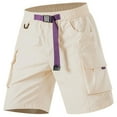 thumbnail image 3 of Bermuda Cargo Shorts for Men Summer Casual Elastic Waist Wide Straight Leg Relaxed Fit Hiking Shorts with Pockets, 3 of 5