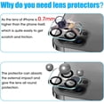 thumbnail image 4 of IBAOLE IBAOLE Protecteur d'Objectif pour iPhone 12 Pro Max [Anti-Rayures] iPhone 12 Pro Max Protecteur IBAOLE Verre Trempé [Ultra Clair] Étui d'Objectif iPhone 12 Pro Max (2 Pcs-Noir) 2 Pcs-Noir, 4 of 7