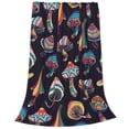 thumbnail image 2 of Bingfone Mushroom Doodle Print Flannel Fleece Blanket Throw Blanket For Bed,Sofa,Couch,Travel,Camping(60"X50"), 2 of 9