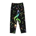 thumbnail image 6 of Uemuo Music Notes Pattern Women's Wide Leg Palazzo Lounge Pants with Pockets Light Weight Loose Comfy Casual Pajama Pants-Medium, 6 of 9