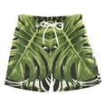 thumbnail image 2 of Zebra Stripes Leaves Boys Swim Trunks Boardshorts Swimsuit Quick Dry Board Shorts Bathing Suit 2-12T, 2 of 8