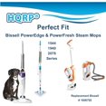 thumbnail image 4 of HQRP 2-Pack Soft White Steam Mop Pads Compatible with Bissell PowerFresh Pet 19401, 19404, 1940N, 1544, 15441, 15443, 15446, 15448, 1544A, 1544B Scrubbing & Sanitizing Steam Mop, 1606702 Replacement, 4 of 7