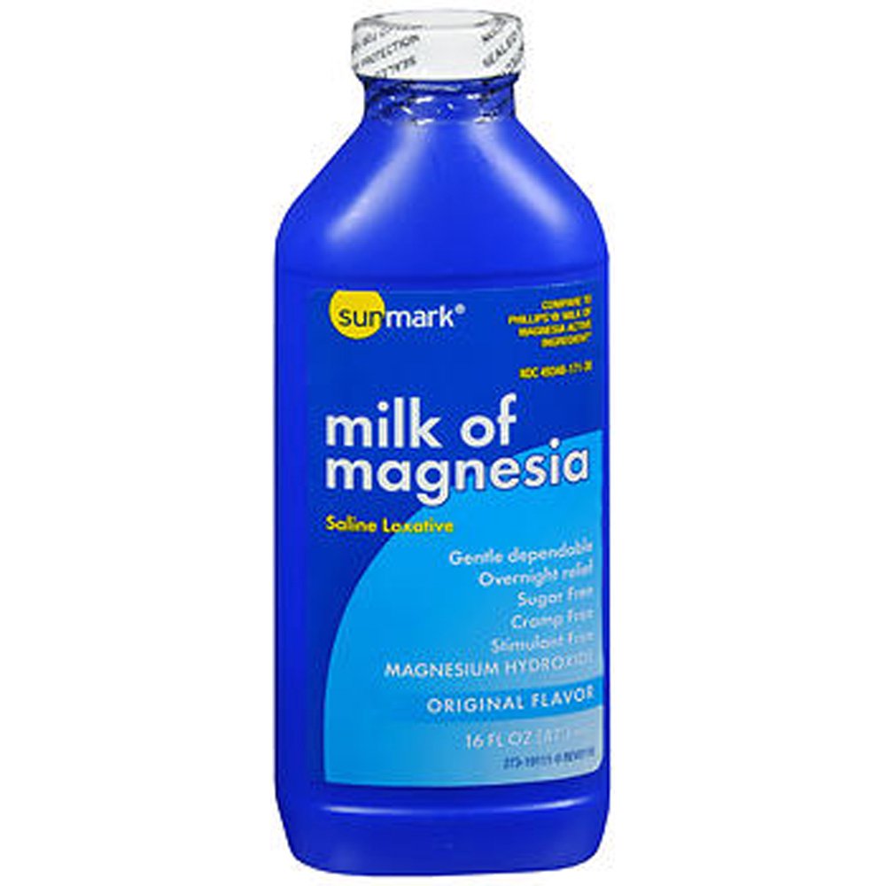 Sunmark Milk of Magnesia Original Saline Laxative, 16 Fl. Oz. Walmart