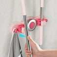 thumbnail image 4 of Cute Storage Bins Mop Hanger No Punching Required Hanger Organizer for Bathroom Kitchen Office Utility Room Laundry Room Home Garden Garage Storage and Organization Rack College Dorm Storage, 4 of 9