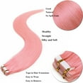 thumbnail image 3 of SEGO 20pcs Human Hair Extensions Tape in Balayage Chocolate Brown Natural Hair Extensions Tape in Real Hair Straight 12-24 inch, 3 of 8